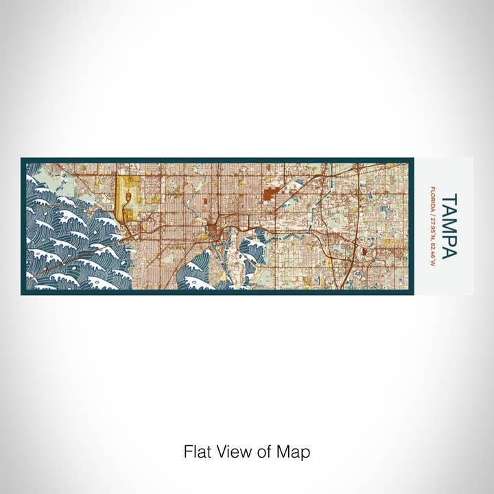 Tampa Fl Map Insulated Cup in Woodblock