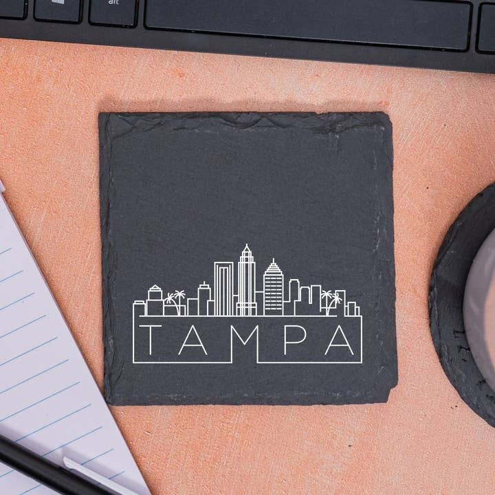 Tampa Fl Skyline -UV Printed Coasters