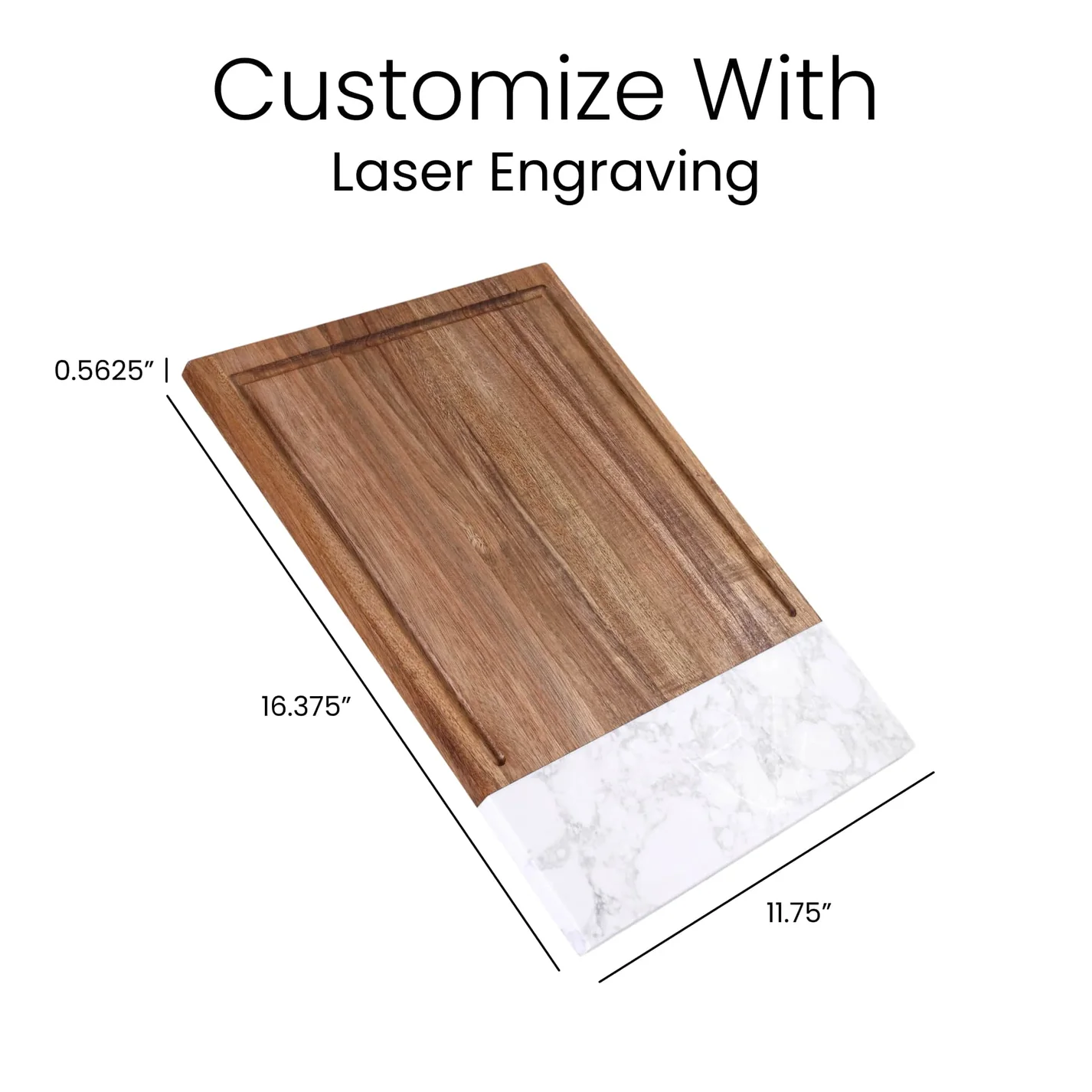 Marble and Wood Cutting Board