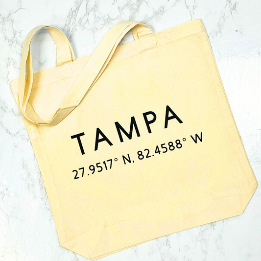 Tampa tote bag-Longitude & Latitude