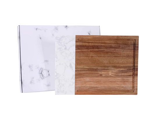 Marble and Wood Cutting Board