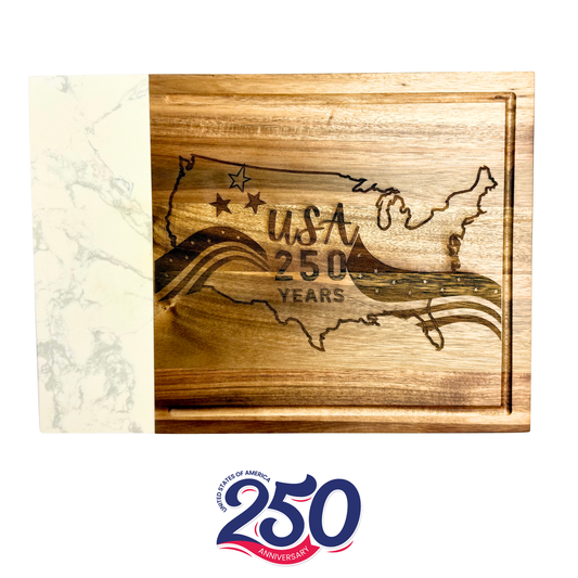 250 Celebration- Laser engraved cutting board