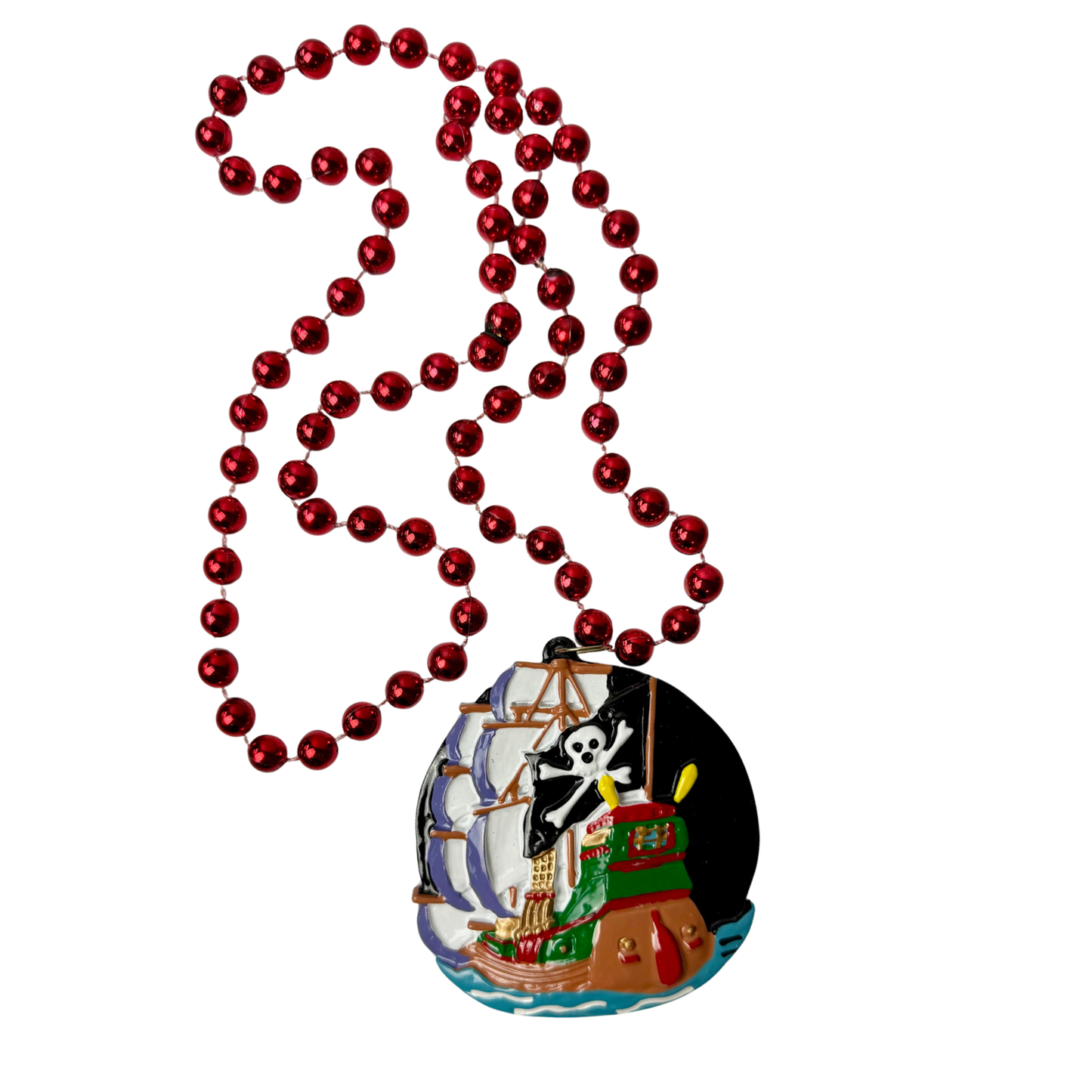 Gasparilla Pirate Ship Medallion necklace