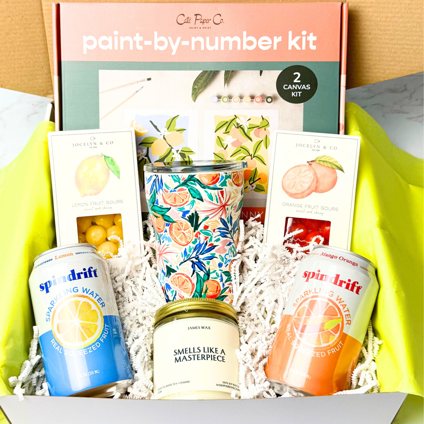“It’s a Beautiful Day to Paint” Citrus Art Gift Box
